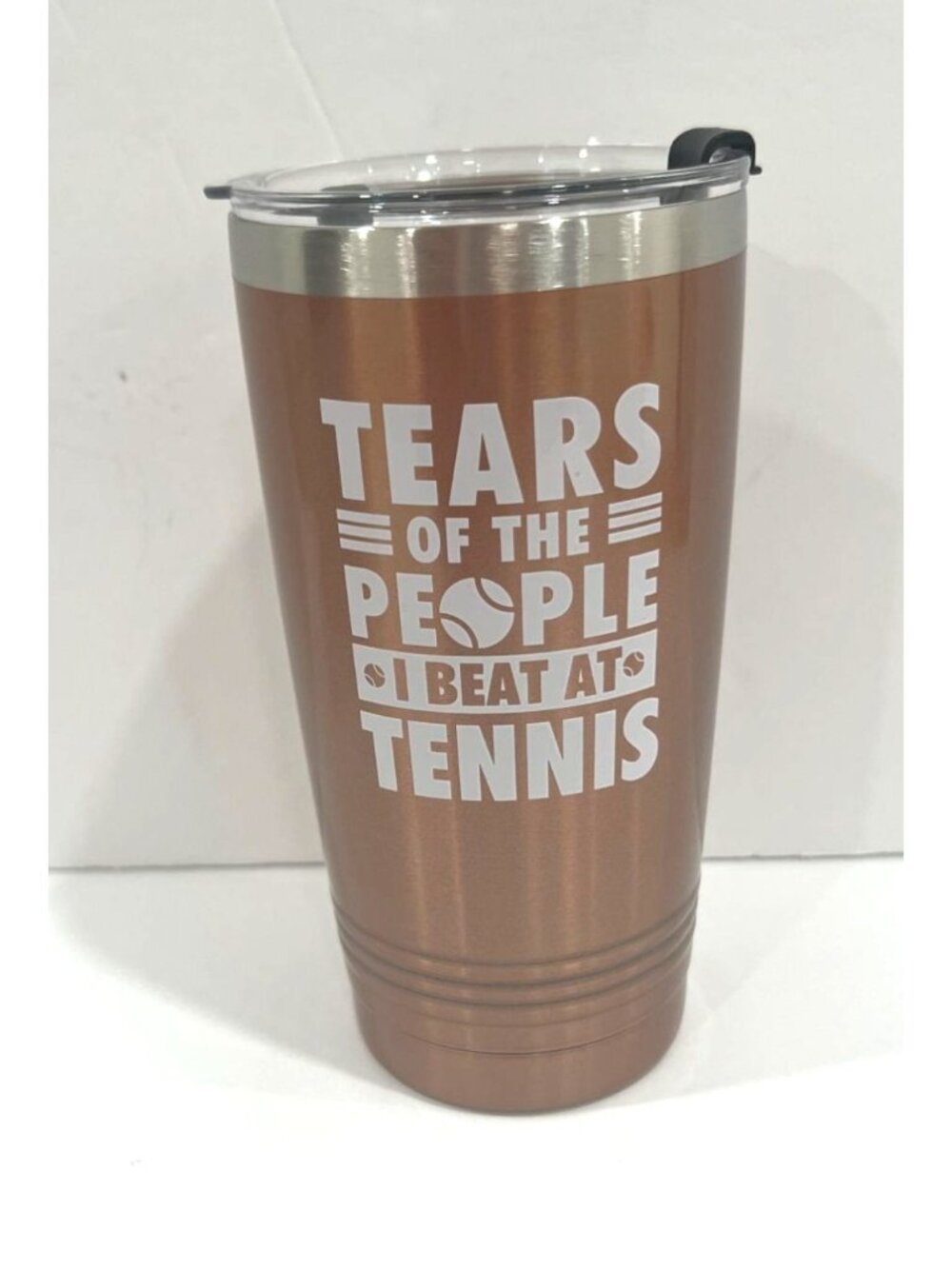 Onebttl Funny Tennis Tumbler 20oz Stainless Steel Travel Mug Lid  New in Box